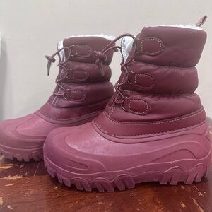 Member's Mark Girl's Snow Boot Burgundy size 2